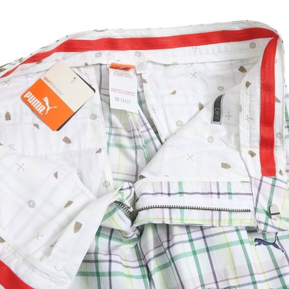 Puma Mens Golf Tech Trousers Pants Moisture Wicking Plaid 30x32 NWT MSRP $95 - Picture 4 of 8